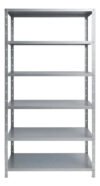 Estante De Aço Industrial Dmecom Com 6 Prateleiras, 190 Cm De Altura E 27 Cm De Profundidade Neutra