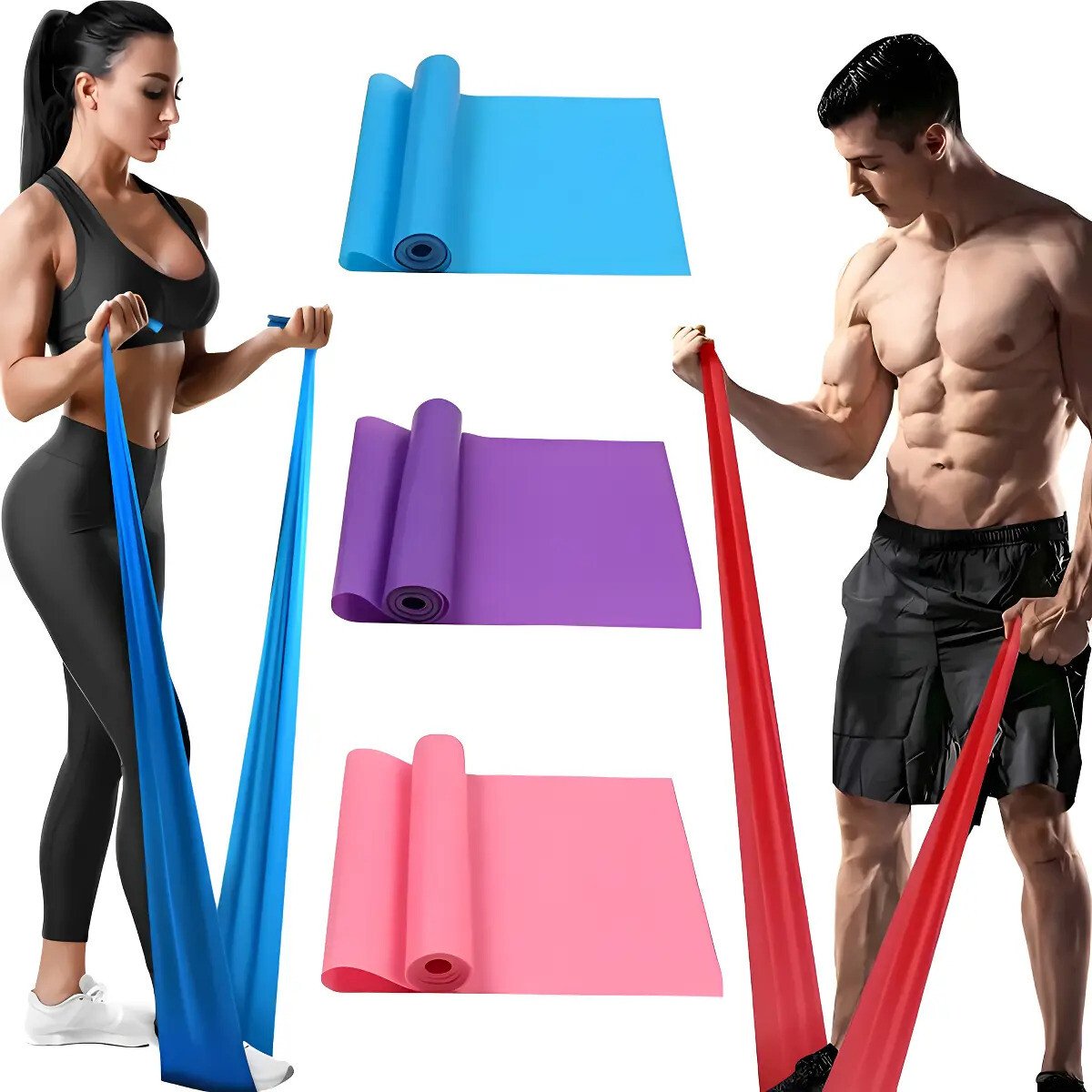 Faixa Elástica Kit 3 Thera Band Exercicios Fisioterapia Faixa Elástica Kit 3 Thera Band Exercicios Fisioterapia