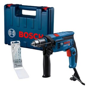 Furadeira De Impacto 1/2 750w Maleta 5 Brocas Gsb13re Bosch Cor Azul 220v