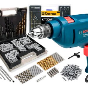 Furadeira De Impacto Bosch Gsb 450 Re 450w 10mm Com Brocas E Buchas Azul 220v 50/60hz