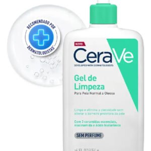 Gel De Limpeza Facial Peles Normais A Oleosas Com Ácido Hialurônico Cerave, 454g Dia/noite