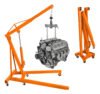 Guincho Hidráulico 1 Ton Dobrável Girafa Com Prolongador Rodas De Ferro 1 Tonelada 1000kg King Note Laranja