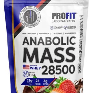 Hipercalórico Anabolic Mass 28500 – 3kg – Profit Labs Sabor Chocolate Com Morango