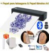 Impressora E De Tatuagem A4 2en1 Bluetooth + Papel A4 + Papel De Tatuagem Portátil 203dpi 127v/220v Usb Portátil… Preto