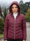 Jaqueta Feminina Puffer Impermeável Capuz Frio Inverno