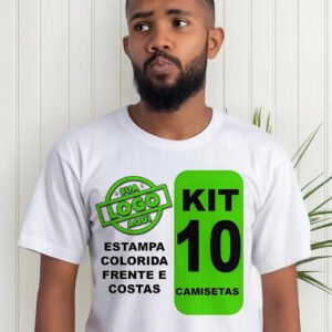 Kit 10 Camisetas Camisa Personalizada Foto Logomarca Empresa