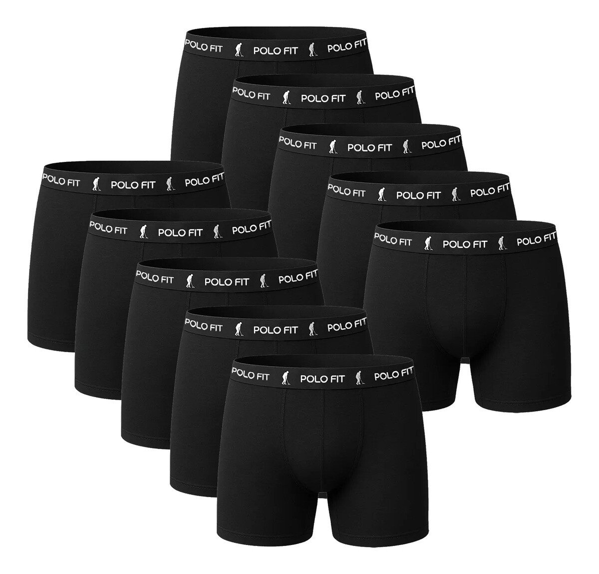 Kit 10 Cuecas Boxer Box Masculina Algodão Atacado Polo Fit Kit 10 Cuecas Boxer Box Masculina Algodão Atacado Polo Fit