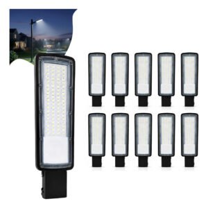Kit 10 Luminária Led P/ Poste 200w Iluminação Publica Bivolt
