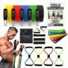 Kit 18 Itens Esportivos Para Treino Em Casa Academia Fitness Funcional Com Elásticos Extensor Puxadores Faixas Elásticas Mini Band P/ Exercícios Ginástica Fisioterapia – Topsand Activewear Colorido
