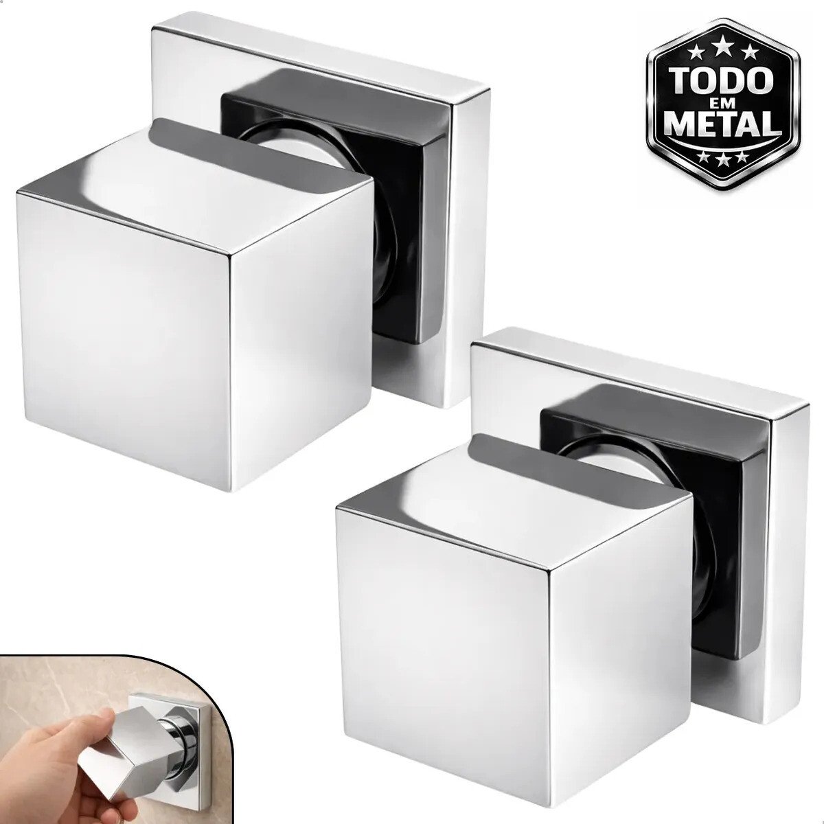 Acabamento Registro Chuveiro Deca Quadrado Cromado Softinox Oferta Kit 2 Acabamento Registro Chuveiro Quadrado Padrão Deca Softinox Metal Cromado 1/2 3/4 1 Polegada