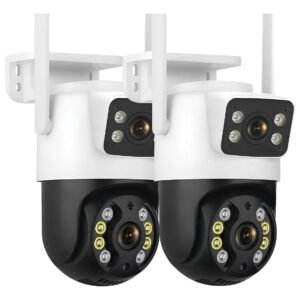 Kit 2 Camera Segurança A31 Icsee Prova D’agua Lente Dupla Cor Branco/preto Estary Shop