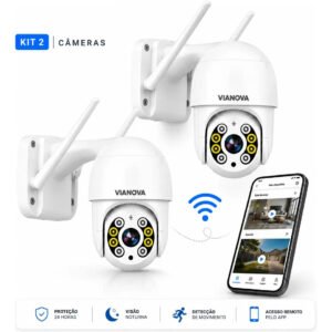 Kit 2 Câmeras Ip Yoosee Prova D’água Infravermelho Externa Wifi Branco