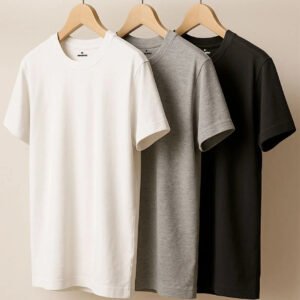 Kit 3 Camisetas Algodão Dia Dia Sandrini Básica Conforto