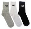Kit 3 Meias New Balance Cano Longo Unissex Algodão Conforto Esportivas Tamanho 39-42