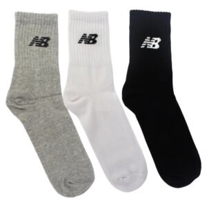 Kit 3 Meias New Balance Cano Longo Unissex Algodão Conforto Esportivas Tamanho 39-42