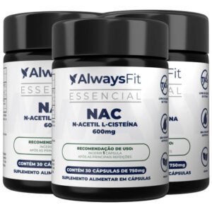 Kit 3 Nac Alwaysfit N-acetil L-cisteína – 600mg 30 Cápsulas