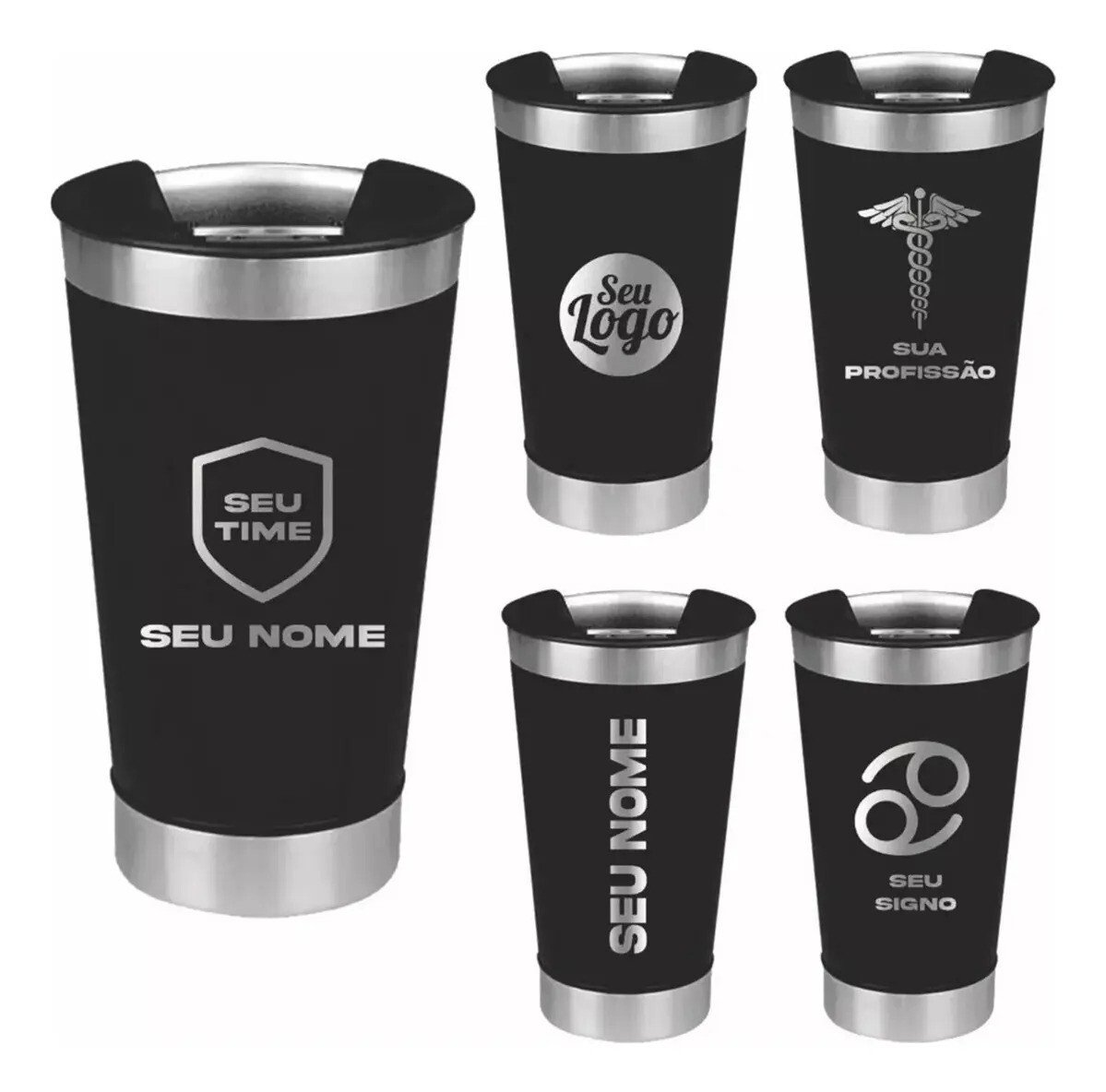 Kit 30 Copos Térmico Personalizado C/ Nome Logo Time E Tampa Kit 30 Copos Térmico Personalizado C/ Nome Logo Time E Tampa