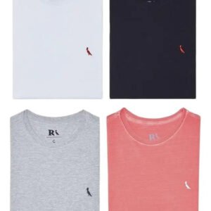 Kit 4 Camisetas Bordadas Brasa Suspiro E Gota Reserva
