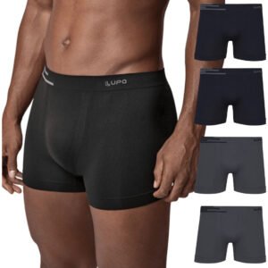 Kit 4 Cuecas Lupo Boxer Poliamida Box Sem Costura Original