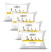 Kit 4 travesseiros Oaktex 50x70 antialérgicos de fibra siliconada branca para cama