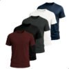 Kit 5 Camisetas Básica Masculina Dry Fit Esporte Treino Lisa