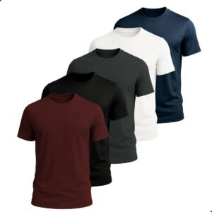 Kit 5 Camisetas Básica Masculina Dry Fit Esporte Treino Lisa