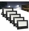 Kit 5 Refletor Smd Led Koales 200w Prova Dágua Carcaça Preto Luz Branco-frio 127/220v