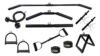 Kit Academia Puxador Pulley Reto Curvo Costas Corda Polia