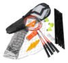 Kit Badminton Profissional Completo 4 Raquetes 3 Peteca Rede