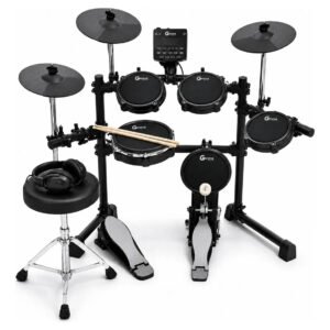 Bateria Eletrônica Groove EDG500 Completa Kit Profissional Pads Mesh Pratos Banco Fone Preto