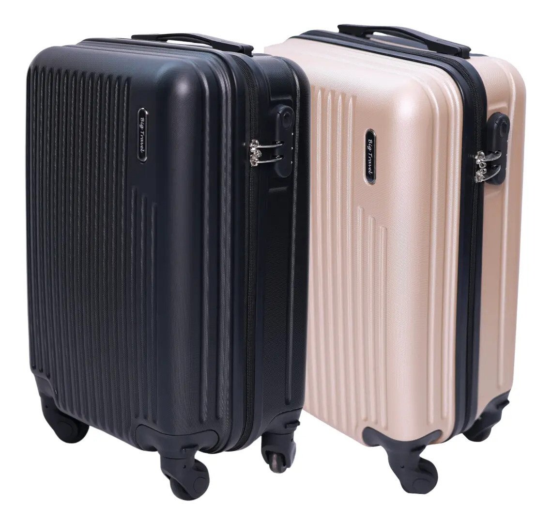 Kit Mala 10kg Casal Viagem Giratória Anti-furto Abs Férias Kit Mala 10kg Casal Viagem Giratória Anti-furto Abs Férias
