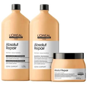 Kit Profissional L´oréal Absolut Repair – Shampoo 1.5 L Cond 1.5 L E Másc 500 G
