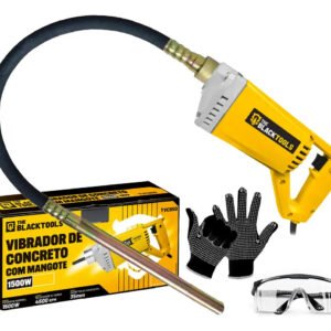 Kit Vibrador Concreto 1500w Com Mangote Mangueira 1,45mx35mm Com Acessorios Tvc650 The Black Tools 220v