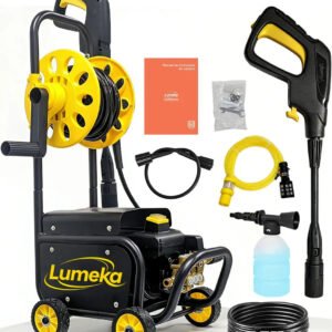 Lavadora De Alta Pressão Lumeka Xw80 Com Motor A Indução Lavadoras De Jato Elétricas Com Rolo De Mangueira Preto 220v 50hz/60hz
