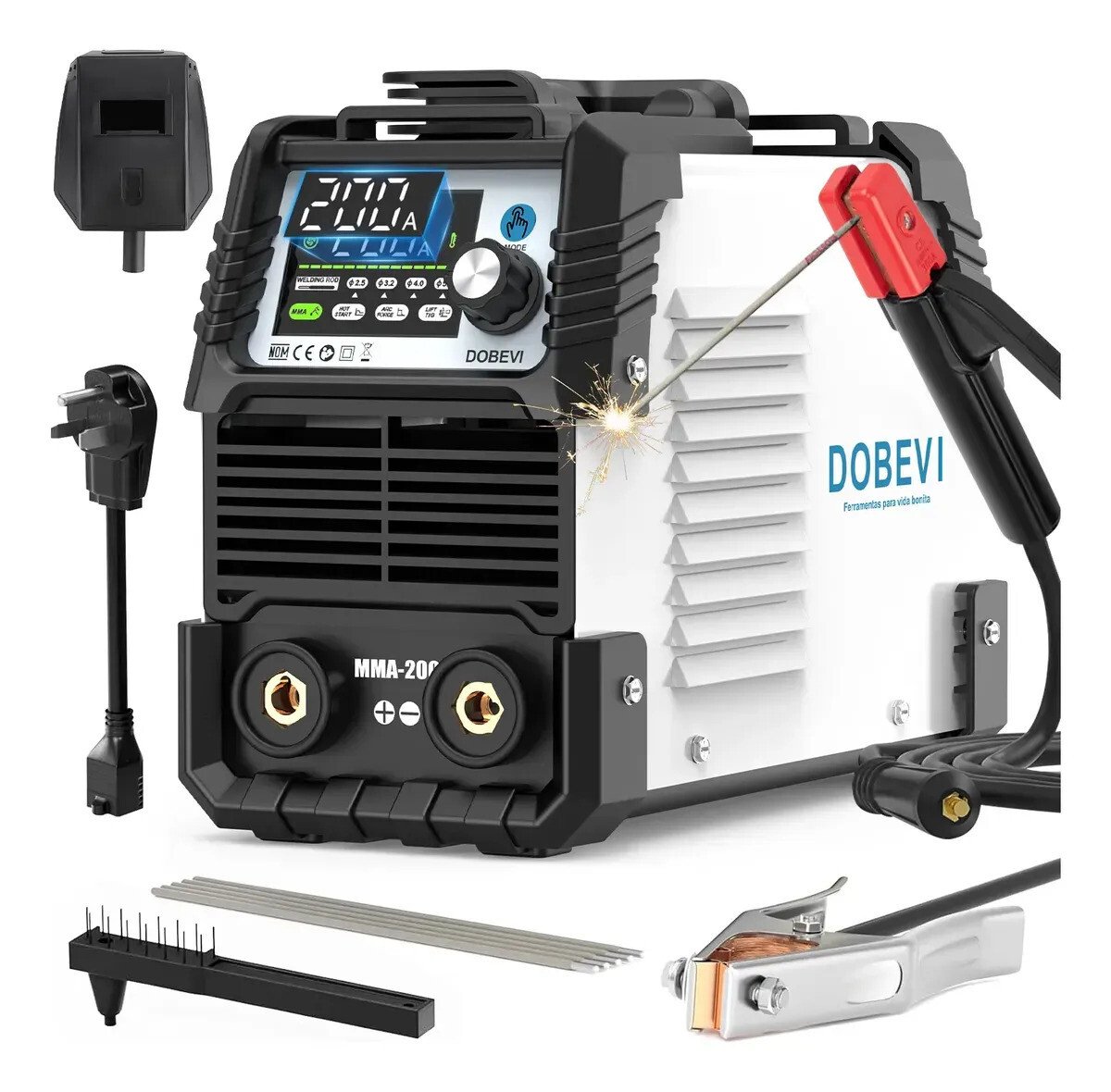 Máquina De Solda Inversora Digital Bivolt 110v/220v Dobevi Azul 127/220v Máquina De Solda Inversora Digital Bivolt 110v/220v Dobevi Azul 127/220v