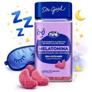 Melatonina Fini: Gomas Para Com Sabor Morango, Veganas E Sem Glúten – 120 Unidades