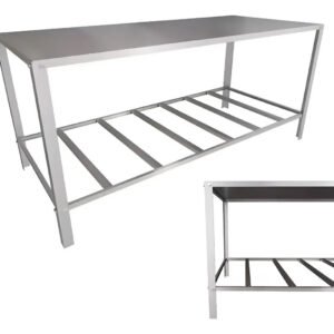 Mesa Inox 120x53x84cm Aço Inoxidável Alta Durabilidade Fácil