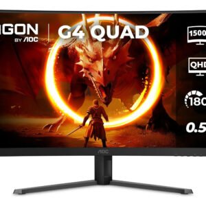 Monitor Gamer Curvo Aoc Agon Quad 32 180hz 0,5ms Cq32g4e Preto 127/220v