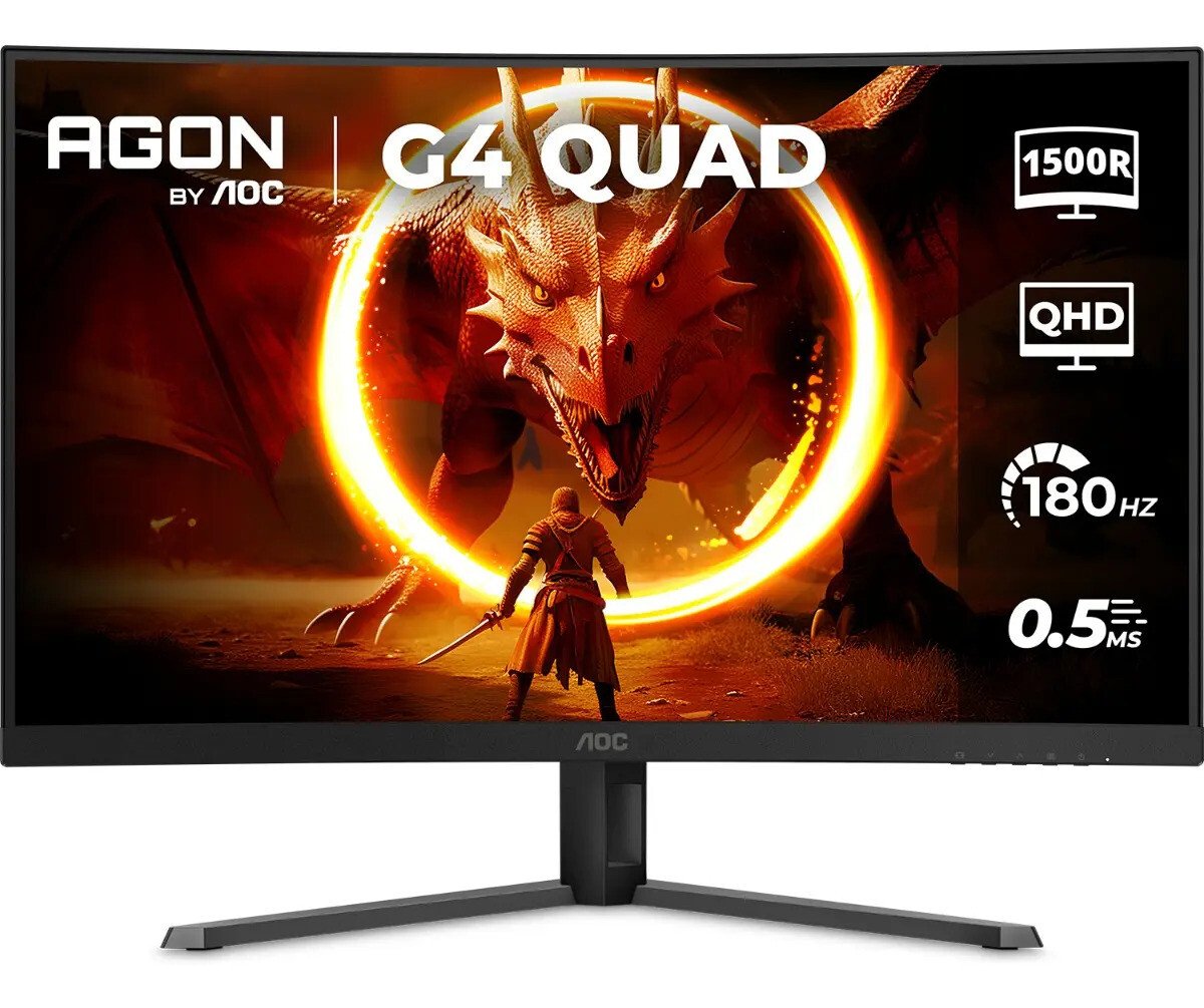 Monitor Gamer Curvo Aoc Agon Quad 32 180hz 0,5ms Cq32g4e Preto 127/220v Monitor Gamer Curvo Aoc Agon Quad 32 180hz 0,5ms Cq32g4e Preto 127/220v
