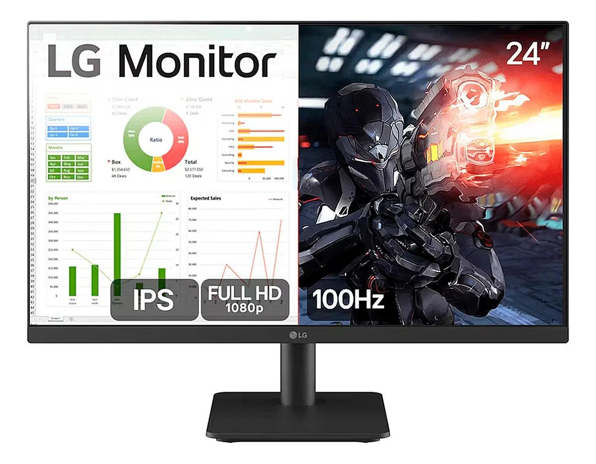 Monitor Gamer LG 24ms500-b 24ms Ips Fullhd 100hz Ajuste De Inclinação Negro Preto 127/220v Monitor Gamer LG 24ms500-b 24ms Ips Fullhd 100hz Ajuste De Inclinação Negro Preto 127/220v
