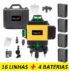 Nível Laser 4d Mulltx 16 Linhas Verde Recarregável 30m Com Maleta