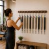 Organizador De Molas Para Pilates Em Madeira Com 10 Ganchos