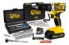 Parafusadeira E Furadeira De Impacto Tb-21pw 21v 3/8 The Black Tools Com Jogo De Soquetes 40 Peças Amarelo 127/220v 50/60hz