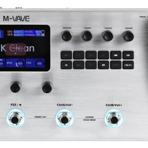 Pedal Multiefeitos M-vave Mk-300 320 Efeitos Com Bluetooth E Bateria 10h Branco