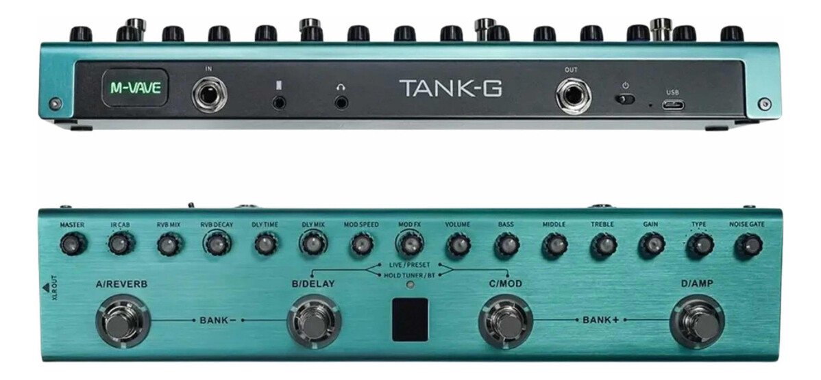 Pedaleira M-vave Tank-g Pedal De Guitarra Cor Verde-claro Pedaleira M-vave Tank-g Pedal De Guitarra Cor Verde-claro
