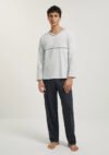 Pijama Longo Masculino Hering Básico Liso Inverno Conforto
