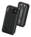 Power Bank Basike 20000mah Preto, Carga Rápida 22.5w Para iPhone E Samsung, Com Cabos Embutidos E Display