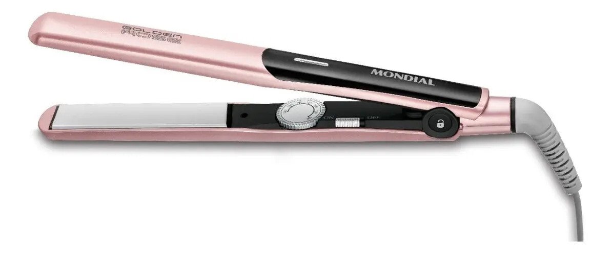 Prancha Alisadora Mondial Golden Rose/preto Bivolt P-20 Ouro Rosa/preto 127/220v Prancha Alisadora Mondial Golden Rose/preto Bivolt P-20 Ouro Rosa/preto 127/220v