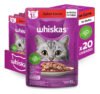 Ração Úmida Whiskas Sachê Gato Adulto Carne Ao Molho 85g 20 Unidades