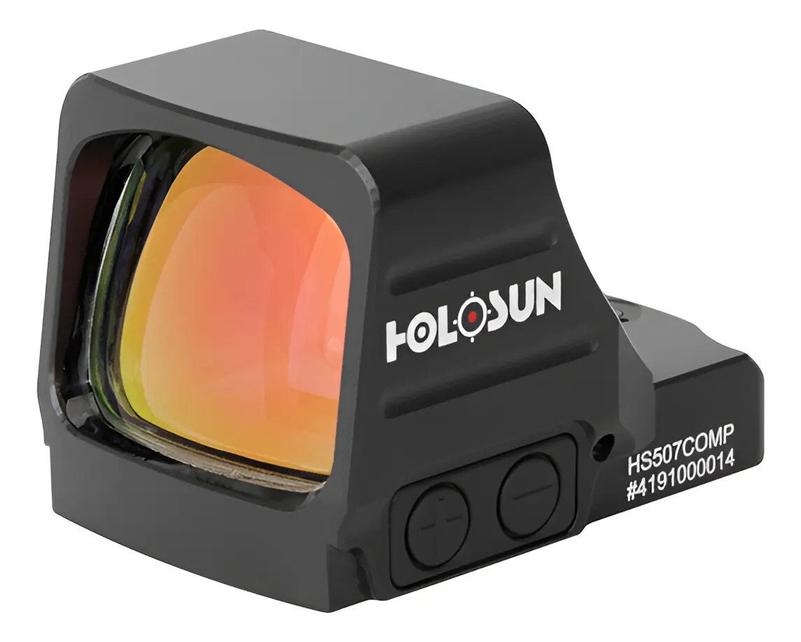 Red Dot Holosun HS507COMP Linha Competição Oferta Exclusiva Red Dot Optrônica Holosun HS507COMP Linha Competição com Super LED Vermelho e Sistema CRS
